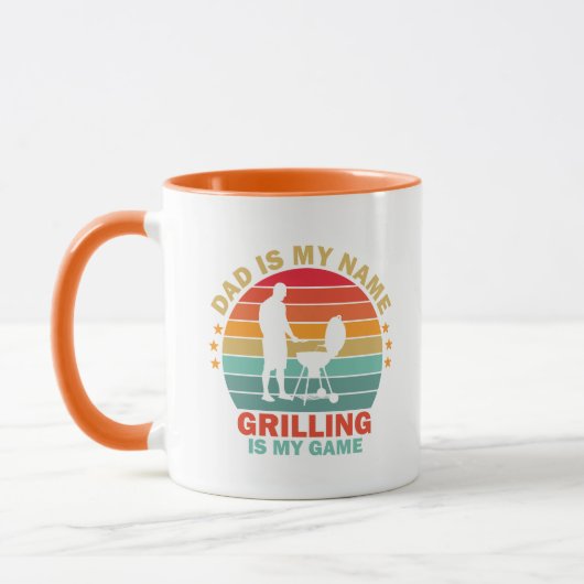 Cool Grill Dad Wortkunst Tasse (Links)