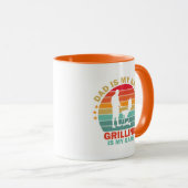 Cool Grill Dad Wortkunst Tasse (VorderseiteRechts)