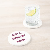 Cool Grillin' Fool Zitat Getränkeuntersetzer (Seite)