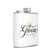 Cool Groom Wedding add name  Flachmann (Rechts)