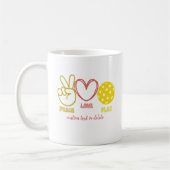 Cool Groovy Peace Liebe Pickleball Custom Kaffeetasse (Links)