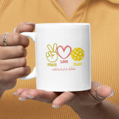 Cool Groovy Peace Liebe Pickleball Custom Kaffeetasse