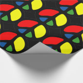 Cool Groovy Peace Sign Hippie Pattern Geschenkpapier (Ecke)