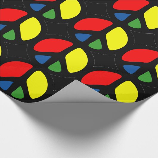 Cool Groovy Peace Sign Hippie Pattern Geschenkpapier (Ecke)