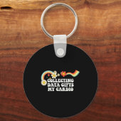 Cool Groovy Quote Collecting Data My Cardio Saying Schlüsselanhänger (Vorderseite)