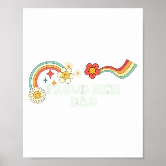 Cool Groovy Quote Proud New Dad Saying Art Poster (Vorne)