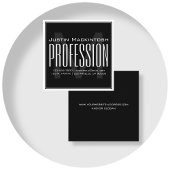 Cool große moderne Anfänge | Schwarz/Weiß Quadratische Visitenkarte