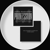 Cool große moderne Anfänge | Schwarz/Weiß Quadratische Visitenkarte