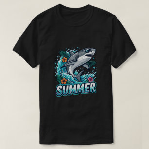 Cool Großer Weißer Hai Springen - Sommer Tier T-Shirt