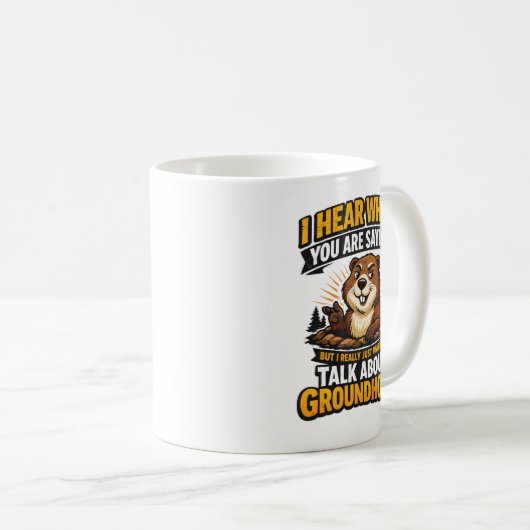 Cool Groundhog Day Groundhog | Funny February Kaffeetasse (VorderseiteRechts)