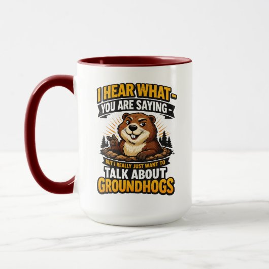 Cool Groundhog Day Groundhog | Funny February Tasse (Links)