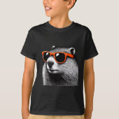 Cool Groundhog Wearing Sungles Graphic Art _3  T-Shirt (Vorderseite)