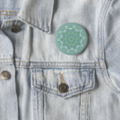 Cool grünes Blumenmuster Button (Beispiel)