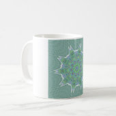 Cool grünes Blumenmuster Kaffeetasse (Vorderseite Links)