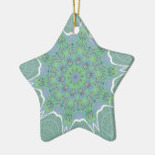 Cool grünes Blumenmuster Keramikornament (Links)