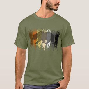 Cool Grunge Bär Schatten Schwuler Bär Stolz T-Shirt