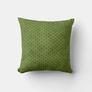 Cool Grunge Green Geometric Raute Muster Kissen