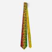 Cool Grunge Reggae Rasta Peace Symbol Neck Tie Krawatte (Vorderseite)