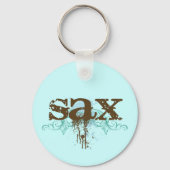 Cool Grunge Saxophon Schlüsselanhänger (Vorderseite)