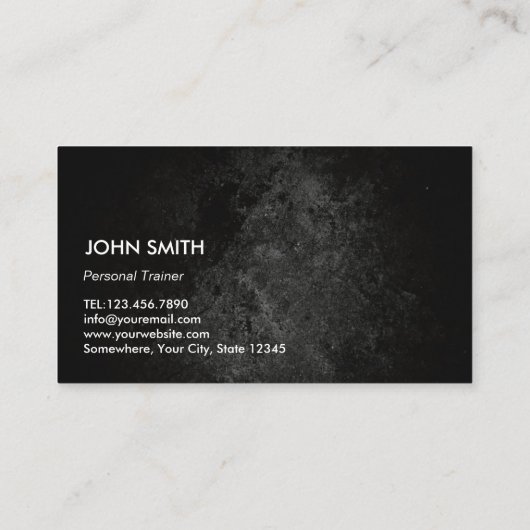 Cool Grunge Texture Berufliche Fitness Visitenkarte (Rückseite)