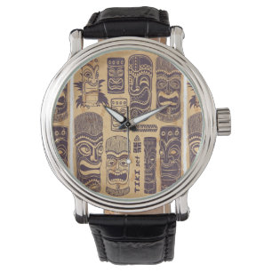 Cool Grunge Vintag Tiki Set Armbanduhr