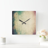 Cool Grunge Vintage Texture Wall Clock Quadratische Wanduhr (Zuhause)