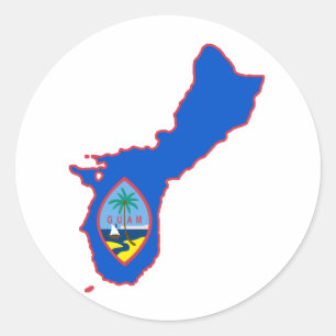 Cool Guam Runder Aufkleber