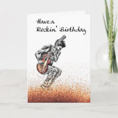 Cool Guitar Musician Rocker Gitarrist Birthday Car Karte (Vorderseite)