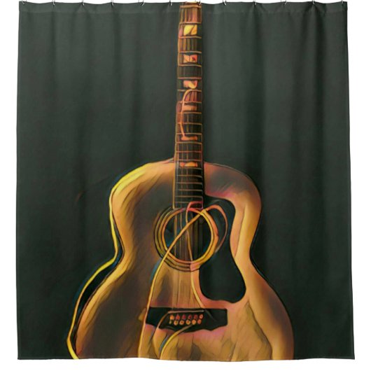 Cool guitarist gift duschvorhang (Vorderseite)