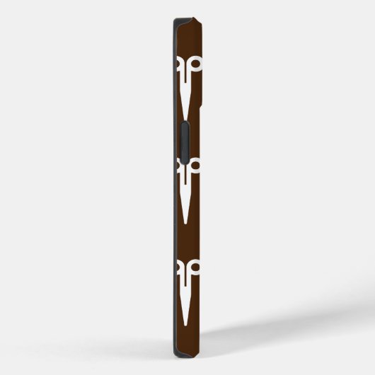 Cool-Haar-Stylist-Braune Hintergrundschere Case-Mate iPhone Hülle (Rückseite / Rechts)