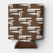 Cool-Haar-Stylist-Braune Hintergrundschere Dosenkühler (Vorderseite)