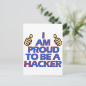 cool Hacker Designs Postkarte (Stehend Vorderseite)