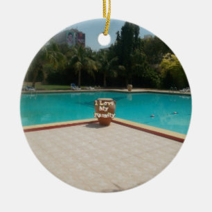 Cool Hakuna Matata Pool Seite I Liebe Meine Famili Keramikornament