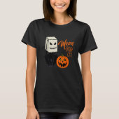 Cool Halloween Meow Boo Boo Cat Illustration Graph T-Shirt (Vorderseite)