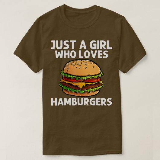 Cool Hamburger For Girls Kids Burger Cheeseburger T-Shirt (Design vorne)