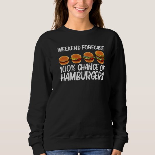 Cool Hamburger For Men Women Cheeseburger Burger Sweatshirt (Vorderseite)