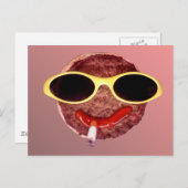 Cool Hamburger Postkarte (Vorne/Hinten)