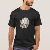 Cool Hand Holding Baseball Ball Sports Team Player T-Shirt (Vorderseite)