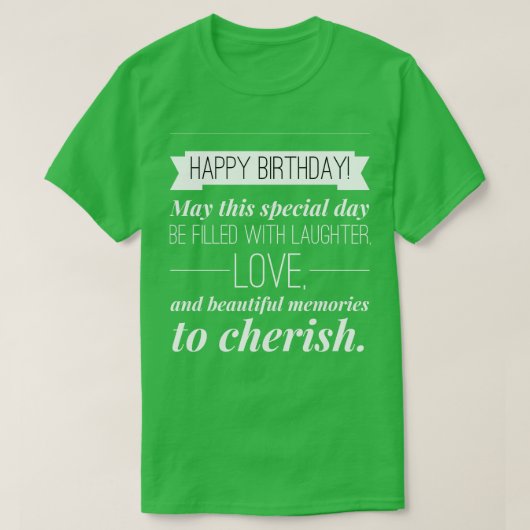 Cool Happy Birthday T-Shirt (Design vorne)