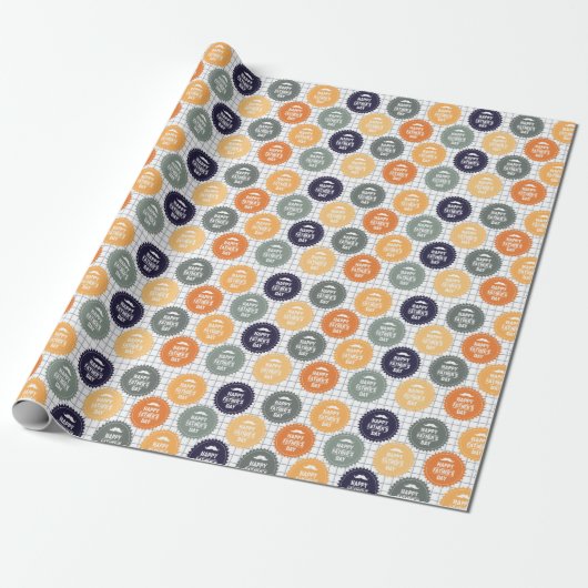Cool Happy Father's Day tiled pattern Geschenkpapier (Ungerollt)