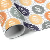 Cool Happy Father's Day tiled pattern Geschenkpapier (Rolleneckpunkt)