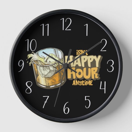 cool Happy Hour Zuhause Bar Business Uhr (Vorderseite)