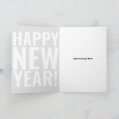 Cool Happy New Year Card mit moderner Typografie Karte (Innenseite)