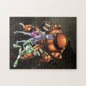 Cool Happy Robot Trio Illustration Puzzle (Horizontal)