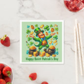 Cool Happy Saint Patrick's Day Leprechaun  Serviette (Beispiel)