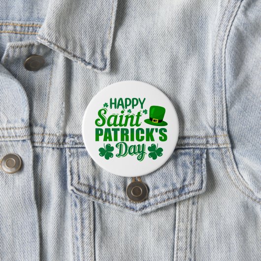 cool Happy Saint Patrick's Day Party Button (Beispiel)