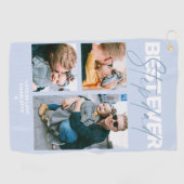 Cool Happy Vathers Day Stepdad 3 Foto Golfhandtuch (Horizontal)