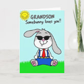 Cool Hare Smiling Fun Day Card Karte (Vorderseite)