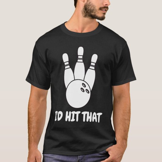 Cool hatte ich getroffen, dass Bowling Ball Button T-Shirt (Vorderseite)