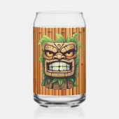Cool Hawaii tiki Kopf Party Dosenglas (Vorderseite)